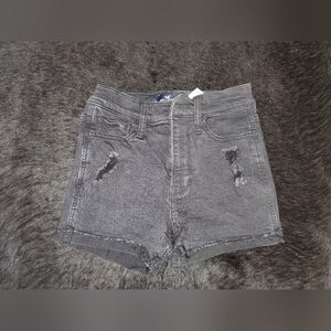 Hollister Size 0 Black Denim Shorts.